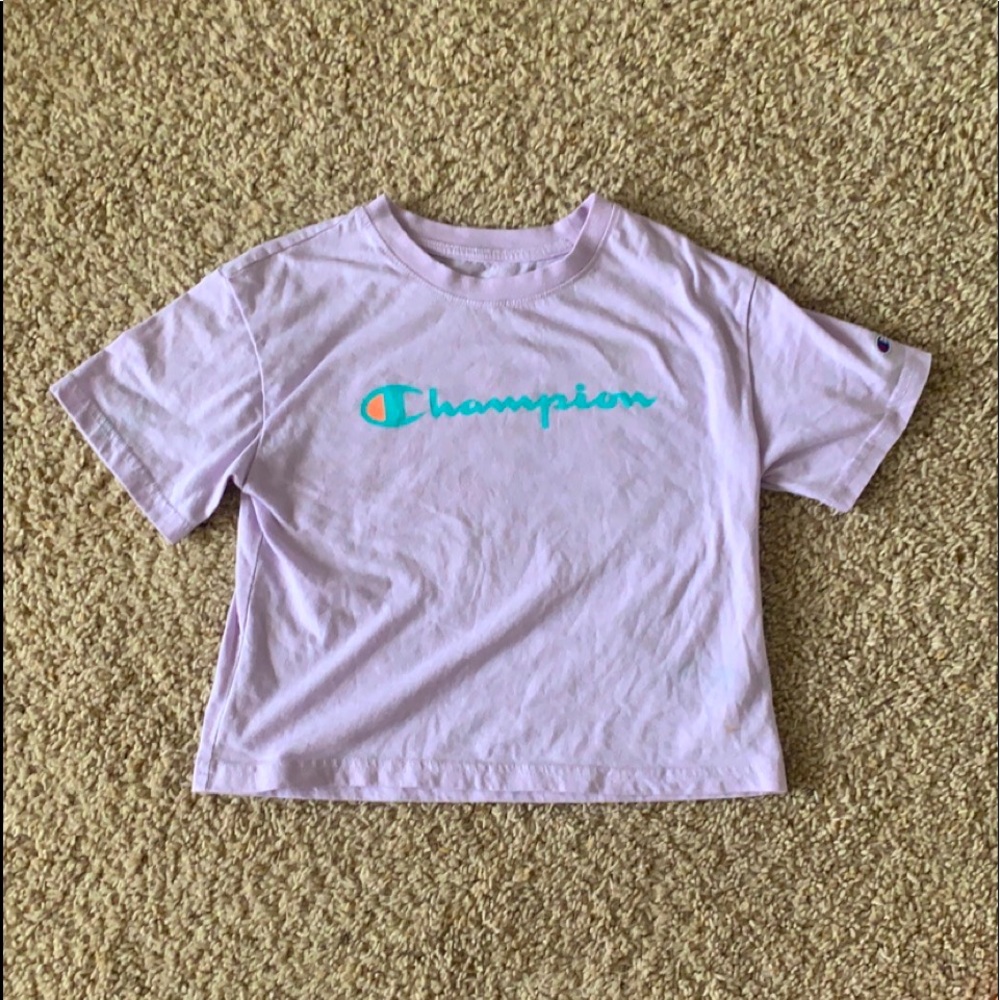 Purple girls cropped champion t-shirt👚